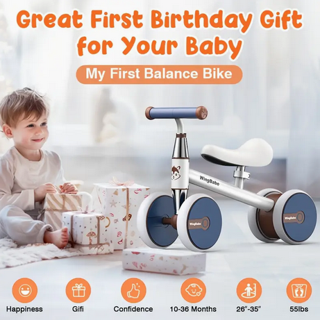 Youngsters Balance Car – Adjustable Baby Bicycle for 1–3 Years