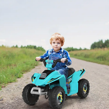 6V Powered Ride‑On Car for Toddlers — Up to 2.8 mph, Reverse, Safety‑Certified (Blue)