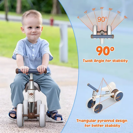 Youngsters Balance Car – Adjustable Baby Bicycle for 1–3 Years