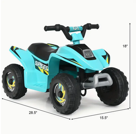 6V Powered Ride‑On Car for Toddlers — Up to 2.8 mph, Reverse, Safety‑Certified (Blue)