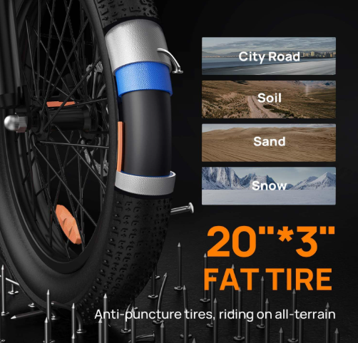 REKMOLT E20 — Compact 20″ Fat-Tire Electric Bike