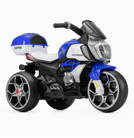 Kids 3‑Wheel Electric Motorcycle — Music, USB/MP3, Headlight &amp; Horn (Ages 3–8